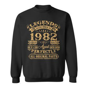 Mens Legends Were Born In 1982 40 Years Old Gifts 40Th Birthday Sweatshirt | Mazezy
