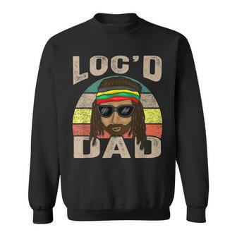 Mens Locd Dad Vintage Retro Glasses Bandana Rasta Dreadlocks Sweatshirt - Seseable