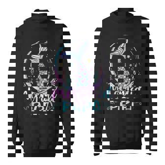 Mens Mermaid Papa Birthday Mermaid Family Matching Party Squad Sweatshirt | Mazezy