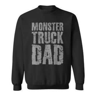 Mens Monster Truck Dad Retro Fathers Day Men Monster Truck Father Sweatshirt - Seseable