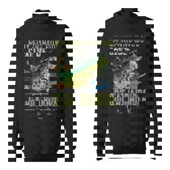 Mens My Fishing Buddy Calls Me Great Grandpa Fathers Day Sweatshirt - Thegiftio
