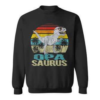 Mens Opasaurus T Rex Dinosaur Funny Opa Saurus Family Matching Sweatshirt | Mazezy