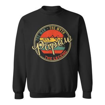 Mens Papaw The Man The Myth The Legend Fathers Day Gift Sweatshirt - Seseable