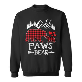 Mens Paws Bear Family Christmas 2022 Red Buffalo Plaid Pajamas V3 Men Women Sweatshirt Graphic Print Unisex - Thegiftio UK