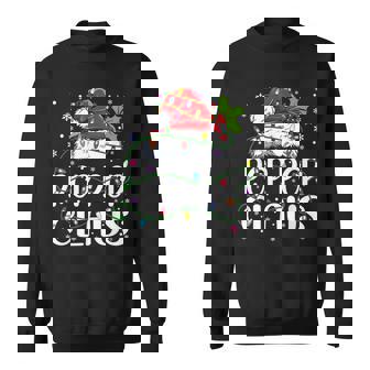 Mens Pop Pop Claus Christmas Lights Pajama Family Matching Men Women Sweatshirt Graphic Print Unisex - Thegiftio