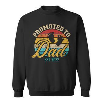 Mens Promoted To Dad 2022 Vintage Retro Sweatshirt - Seseable