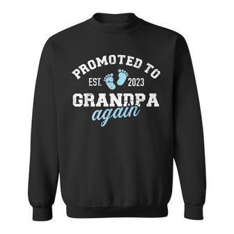 Mens Promoted To Grandpa 2023 Again Sweatshirt | Mazezy