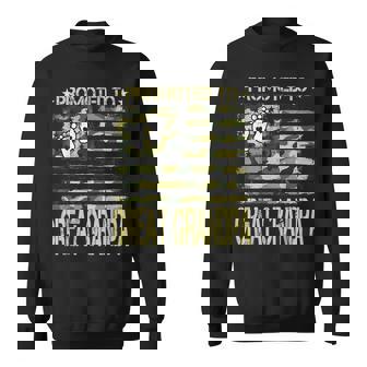 Mens Promoted To Great Grandpa American Flag Camo Fathers Day New Sweatshirt - Thegiftio