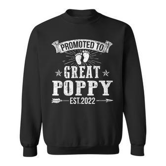 Mens Promoted To Great Poppy Est 2022 Fathers Day Men Women Sweatshirt Graphic Print Unisex - Seseable