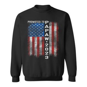 Mens Promoted To Papaw 2023 First Time Fathers Day New Dad Sweatshirt - Thegiftio UK