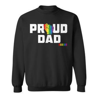 Mens Proud Dad Lgbt Gay Pride Month Lgbtq Rainbow Sweatshirt