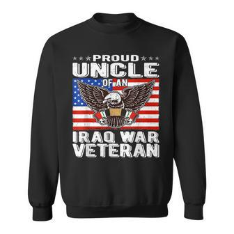 Mens Proud Uncle Of Iraq Veteran Patriotic Military Family Gifts Men Women Sweatshirt Graphic Print Unisex | Seseable UK