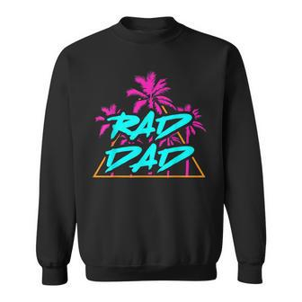 Mens Rad Dad Vintage 80S Design Best Dad Daddy Papa Sweatshirt - Seseable