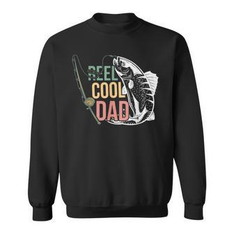 Mens Reel Cool Dad Fathers Day Fisherman Fishing Vintage Sweatshirt - Seseable