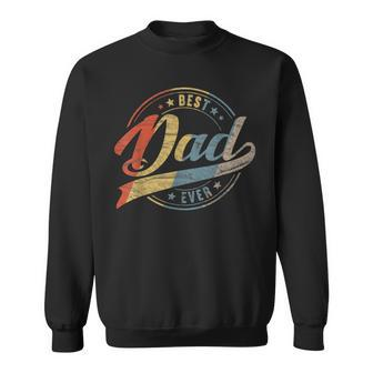 Mens Retro Vintage Best Dad Ever Father Daddy Fathers Day Sweatshirt - Thegiftio UK