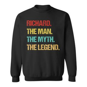 Mens Richard The Man The Myth The Legend Sweatshirt - Seseable