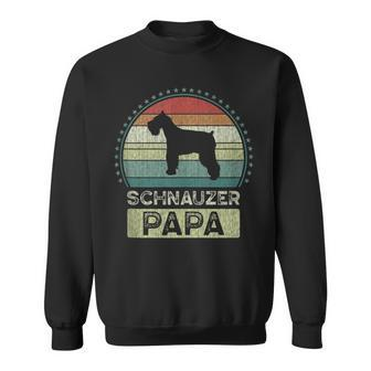 Mens Schnauzer Papa Fathers Day Dad Grandfather Mini Schnauzie Sweatshirt - Thegiftio UK