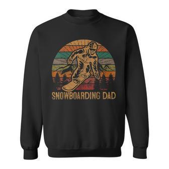 Mens Snowboarding Dad Sunset Snowboard Gift Winter Snowboarder Sweatshirt - Seseable