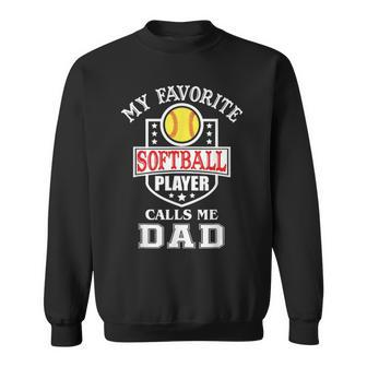 Mens Softball Dad Fathers Day Gift V2 Sweatshirt - Seseable