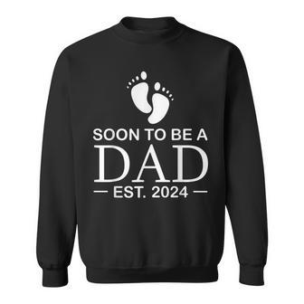 Mens Soon To Be Dad 2024 For Fathers Day 2023 Promoted To Daddy Sweatshirt - Thegiftio UK