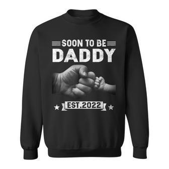 Mens Soon To Be Daddy Est2022 Retro Fathers Day New Dad Sweatshirt - Seseable