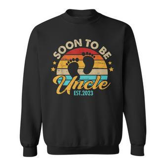 Mens Soon To Be Uncle 2023 Fathers Day First Time Dad Pregnancy Sweatshirt - Seseable