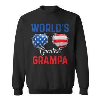Mens Sunglasses Worlds Greatest Grampa Dad Grandpa Fathers Day Sweatshirt - Thegiftio UK