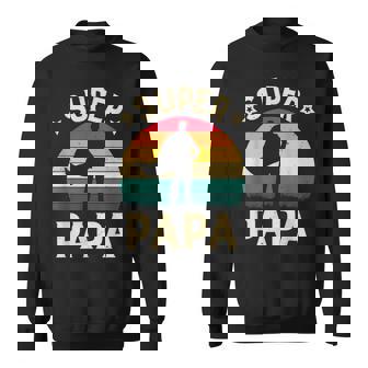 Mens Super Papa Vintage Daddy Dad Papa Fathers Day Sweatshirt | Seseable CA