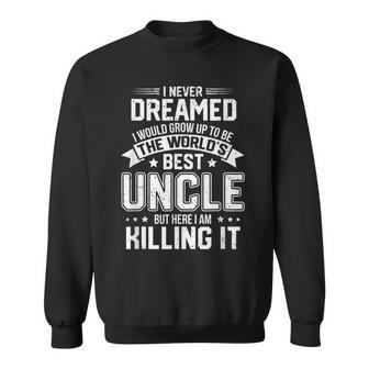 Mens The Worlds Best Uncle - Funny Uncle Sweatshirt - Thegiftio