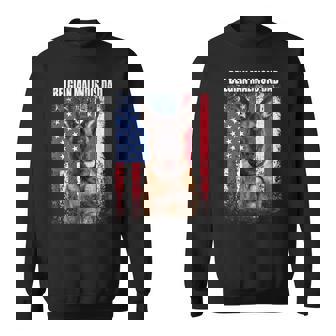 Mens Vintage American Flag Belgian Malinois Dad Fathers Day 2023 Sweatshirt - Seseable