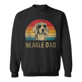 Mens Vintage Beagle Dad Funny Beagle Dog Dad Fathers Day Sweatshirt - Seseable