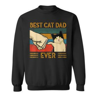 Mens Vintage Best Cat Dad Ever Bump Cat Lover Gifts Sweatshirt - Seseable
