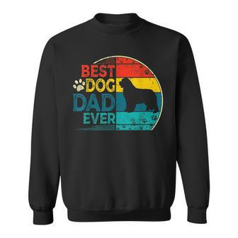 Mens Vintage Best Newfoundland Dog Dad Ever Fathers Day Sweatshirt - Seseable