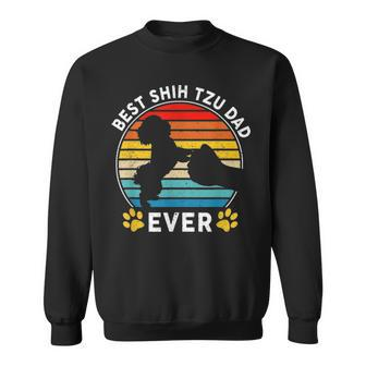 Mens Vintage Best Shih Tzu Dog Dad Ever Fathers Day Gifts Sweatshirt - Seseable