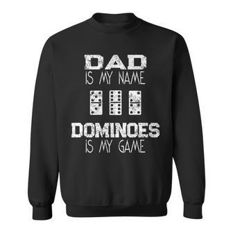 Mens Vintage Double Six Dominoes Game Themed Domino Player Dad Sweatshirt - Seseable