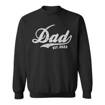 Mens Vintage Fathers Day Promoted To Dad Est 2022 Sweatshirt - Seseable
