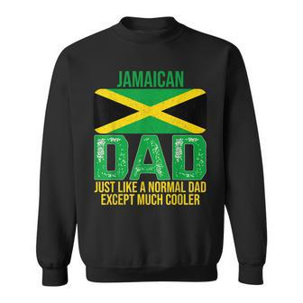 Mens Vintage Jamaican Dad Jamaica Flag Design For Fathers Day Sweatshirt - Seseable