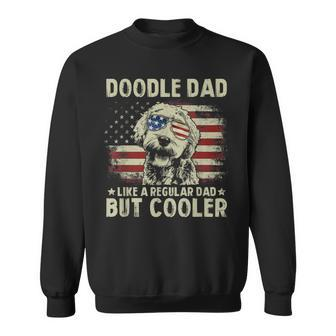 Mens Vintage Usa Flag Goldendoodle Doodle Dad Fathers Day Men Sweatshirt - Seseable