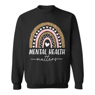 Mental Health Matters Human Brain Illness Awareness Rainbow Sweatshirt | Mazezy CA
