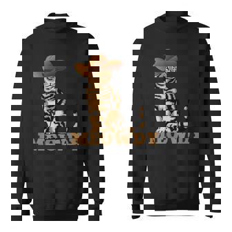 Meowdy Funny Cat Country Music Meow Howdy Sweatshirt - Seseable