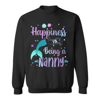 Mermaid Mom Happiness Is Being A Nanny Sweatshirt | Mazezy