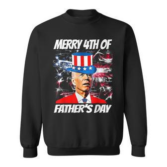 Merry 4Th Of Fathers Day Funny Joe Biden Happy Fathers Day Sweatshirt - Thegiftio UK