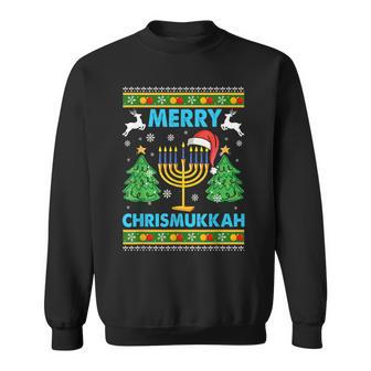 Merry Chrismukkah 2022 Happy Hanukkah Christmas Santa Hat Men Women Sweatshirt Graphic Print Unisex - Seseable