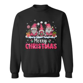 Merry Christmas Pink Gnomes Xmas Matching Family Pajamas Men Women Sweatshirt Graphic Print Unisex - Thegiftio UK