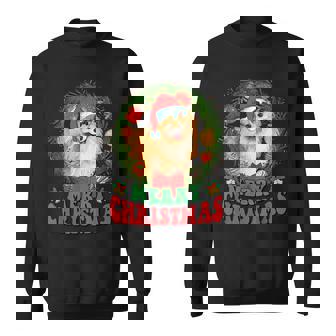 Merry Christmas Pomeranian Santa Dog Lover Ugly Sweater Xmas Men Women Sweatshirt Graphic Print Unisex - Thegiftio