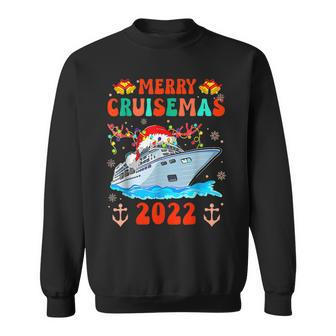 Merry Cruisemas 2022 Family Cruise Christmas Funny Boat Trip V4 Men Women Sweatshirt Graphic Print Unisex - Thegiftio UK