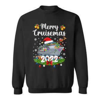 Merry Cruisemas 2022 Family Cruise Christmas Funny Boat Trip V7 Men Women Sweatshirt Graphic Print Unisex - Thegiftio UK