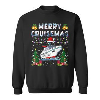 Merry Cruisemas Family Cruise Christmas 2021 Funny Boat Trip Men Women Sweatshirt Graphic Print Unisex - Thegiftio UK