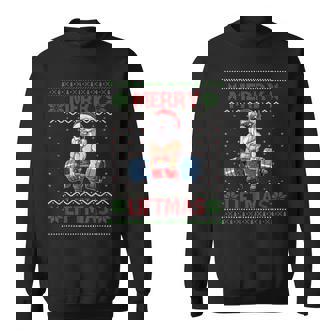 Merry Liftmas Ugly Christmas Santa Claus Gym Workout Gifts V4 Men Women Sweatshirt Graphic Print Unisex - Thegiftio