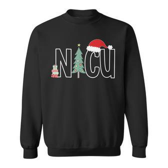 Merry Nurse Santa Hat Nicu Nurse Life Christmas Holiday Sweatshirt - Thegiftio UK